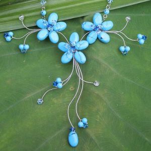 Hand Crafted Turquoise Colored Necklace