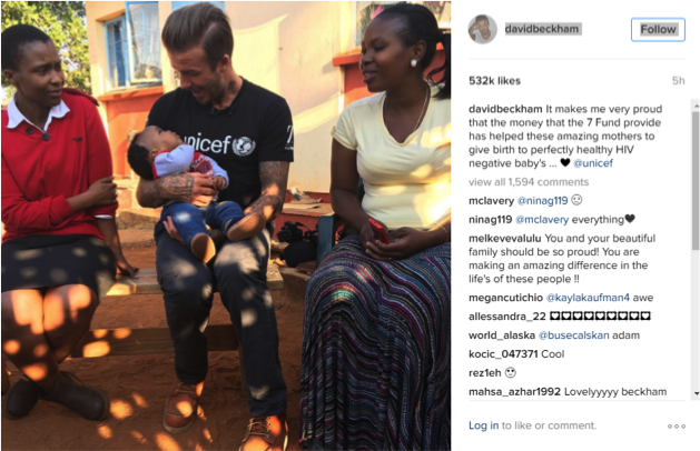 David Beckham and 7 helping kids - UNICEF Market Blog