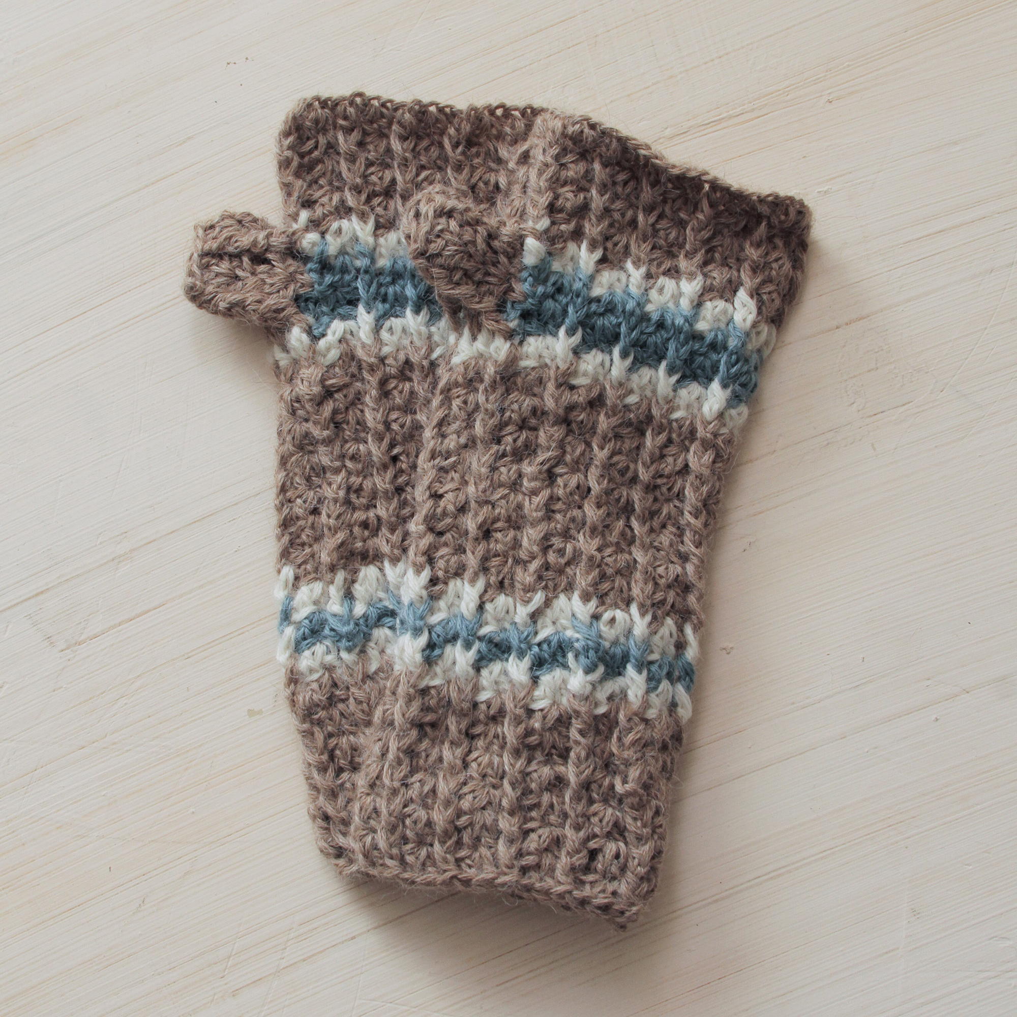 Alpaca Mittens Hand Knit Fingerless Gloves from Peru, 'Andean Land'