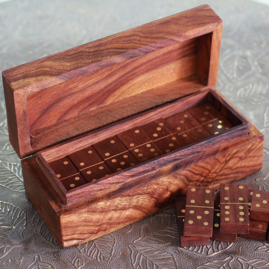 Hand Crafted Wooden Box from India, 'Pandora's Treasures'