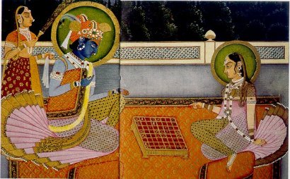 Radha and Krishna play chess! ©public domain, Wikimedia