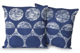 Handcrafted Cotton Cushion Covers (Pair), 'Exotic Indigo'