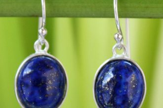 Thai Sterling Silver and Lapis Lazuli Earrings, 'Majestic Blue'