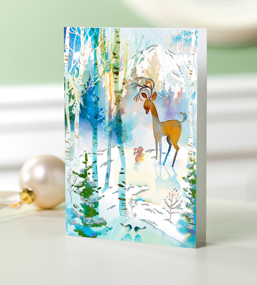 UNICEF Holiday Cards Boxed Set Watercolor Nature Unique Christmas Cards