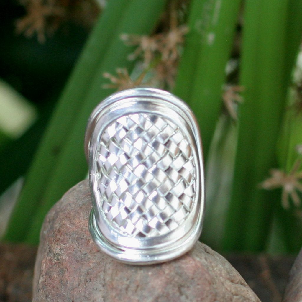 Woven Rapture Sterling Silver Ring Boho Chic Jewely