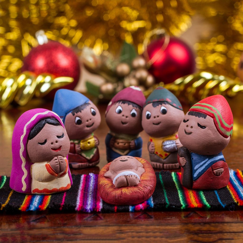 Hand Crafted Ceramic Nativity Scene Statuettes (Set of 6), 'Andean Nativity' Beautiful nativity sets