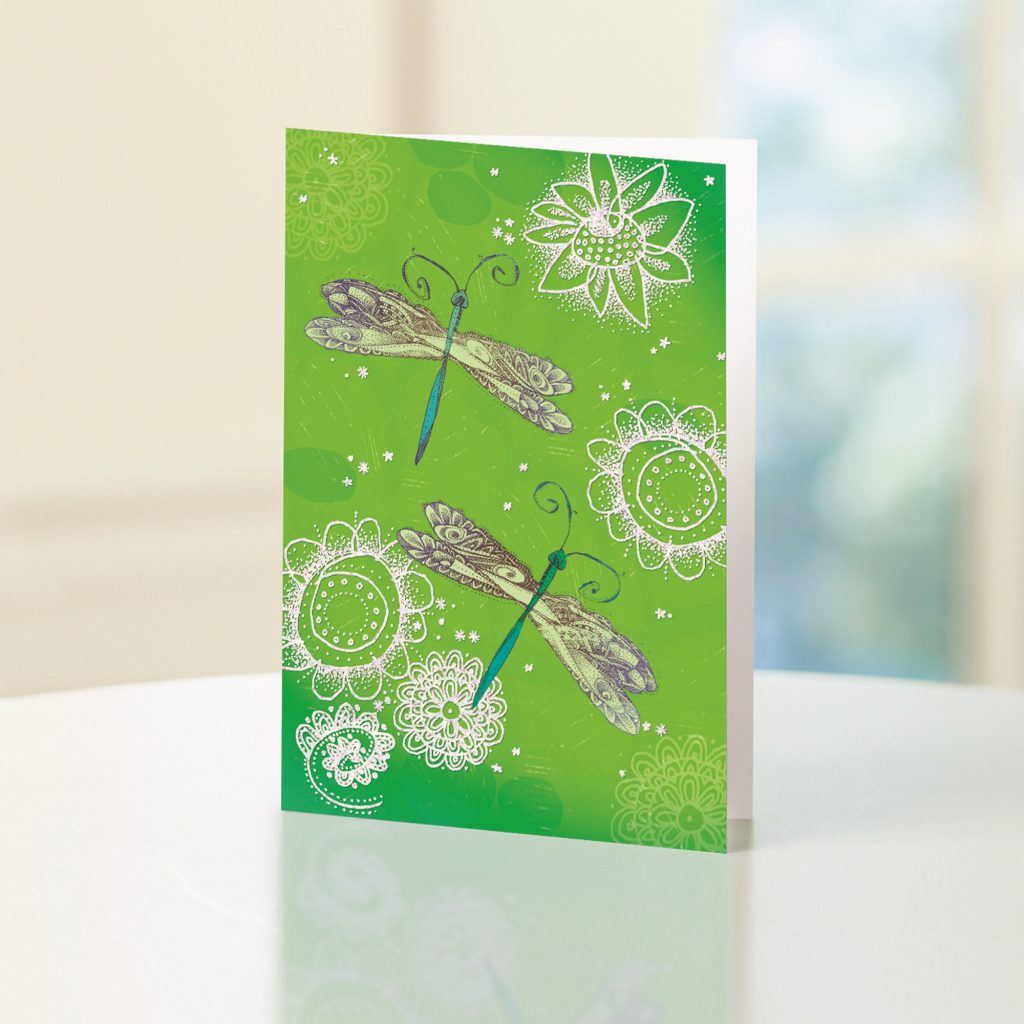 Dragonfly UNICEF Everyday Card (set of 12), 'Dragonfly' perfect greeting card
